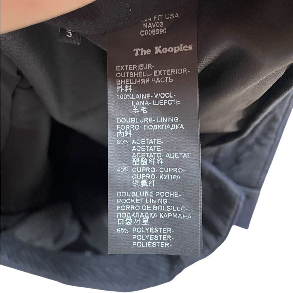 The Kooples Black/blue Wool Trousers 38” waist - Picture 5 of 8